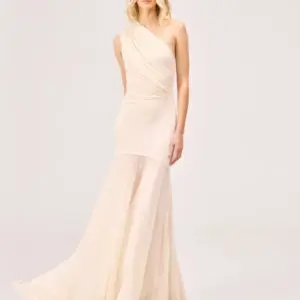 Asymmetrisches, drapiertes Kleid