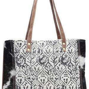 Tragetasche aus Canvas aus Baumwolle und Rindsleder