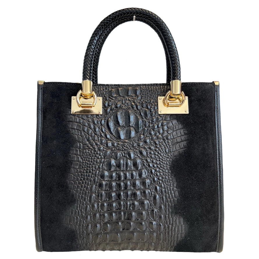 Schultertasche aus italienischem Kokosnussleder