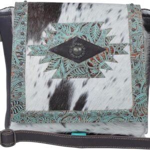 Versteckte Tasche mit türkisfarbenen Blumen